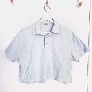 Sunday Best Cropped Blue Polo Tee